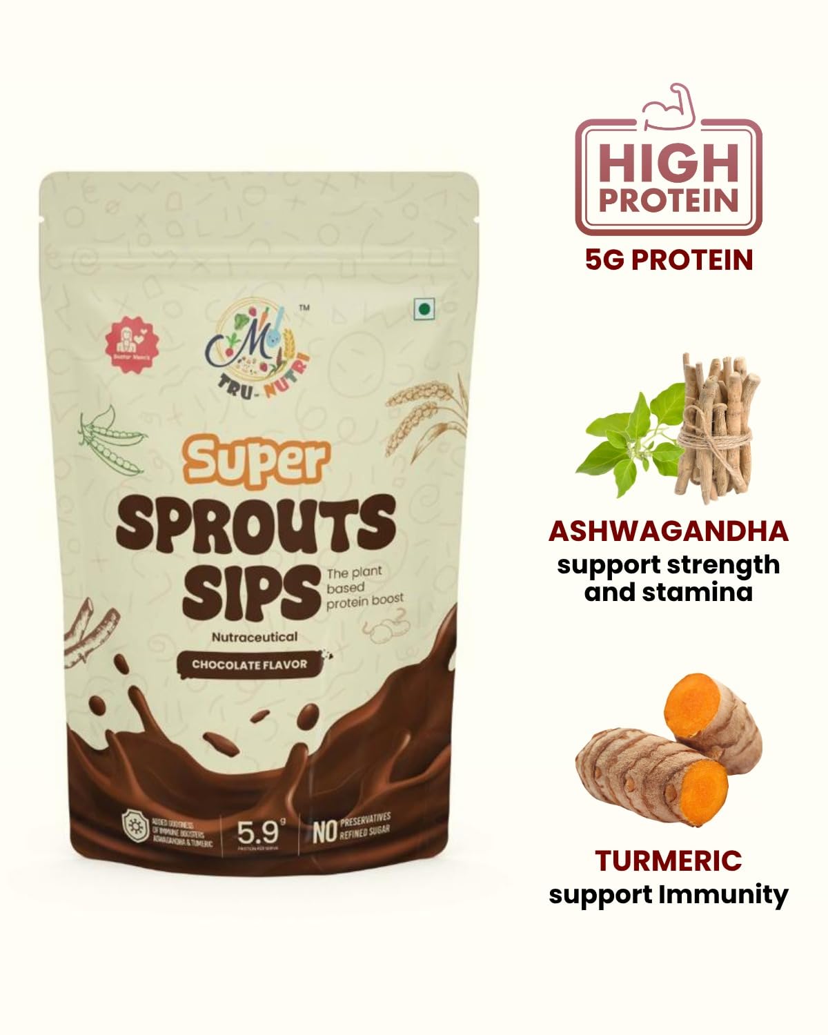 Super Sprouts Sips Chocolate Flavour (200g)