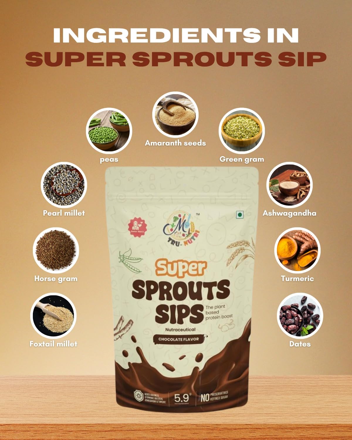 Super Sprouts Sips Chocolate Flavour (200g)