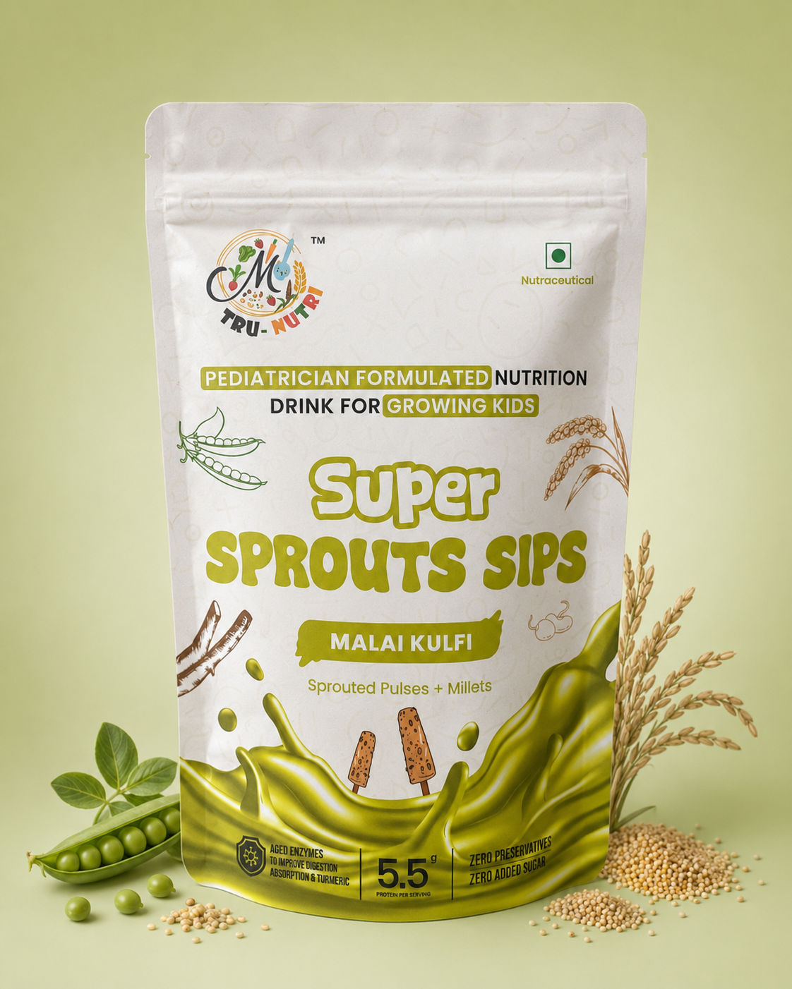 Super Sprouts Sips malai kulfi