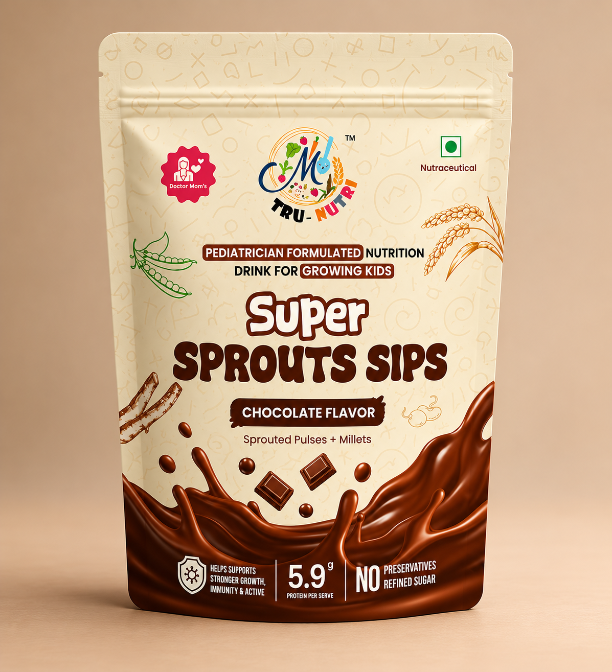 Super Sprouts Sips Chocolate Flavour (200g)