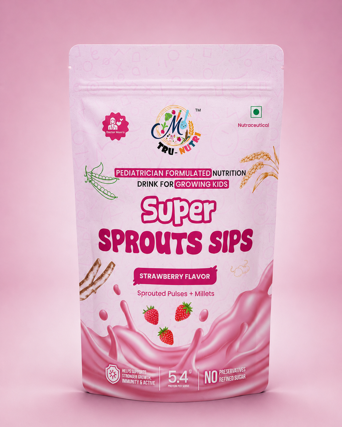 Super Sprouts Sips Strawberry flavour (200g)