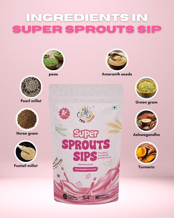 Super Sprouts Sips Strawberry flavour (200g)